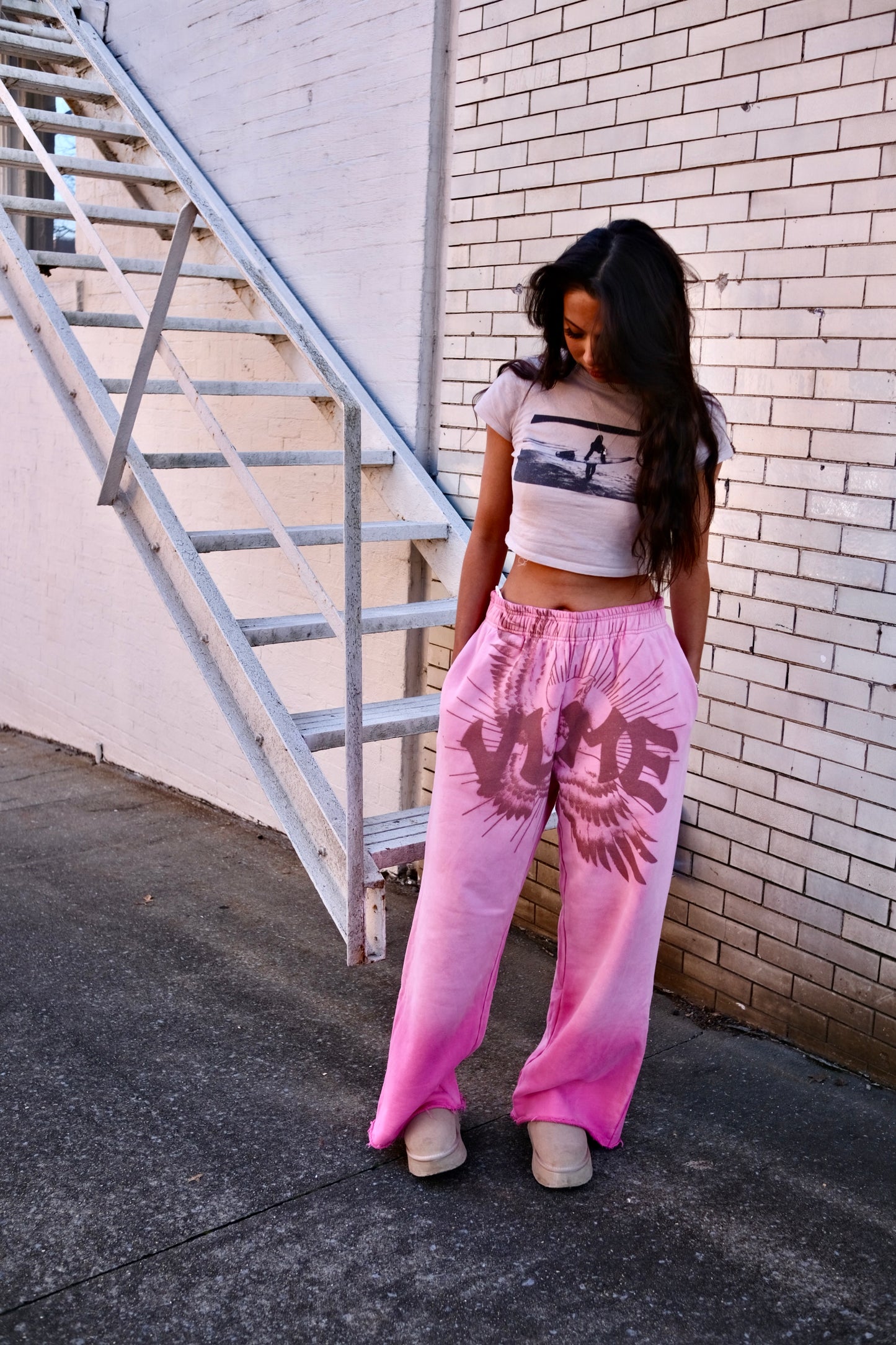 EAGLE RAY SWEATPANTS - PINK