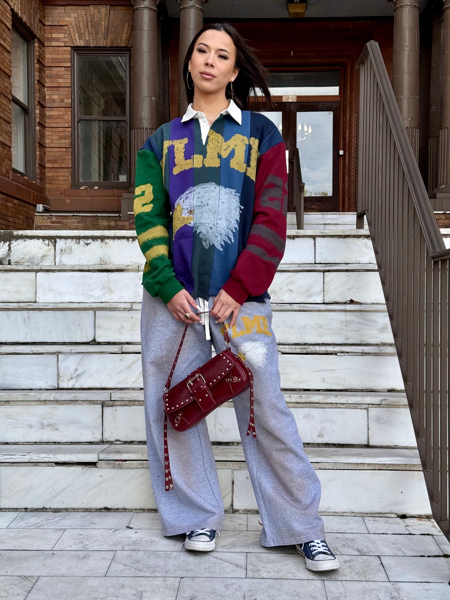 MUD WASH MASCOT SWEATPANTS - GREY