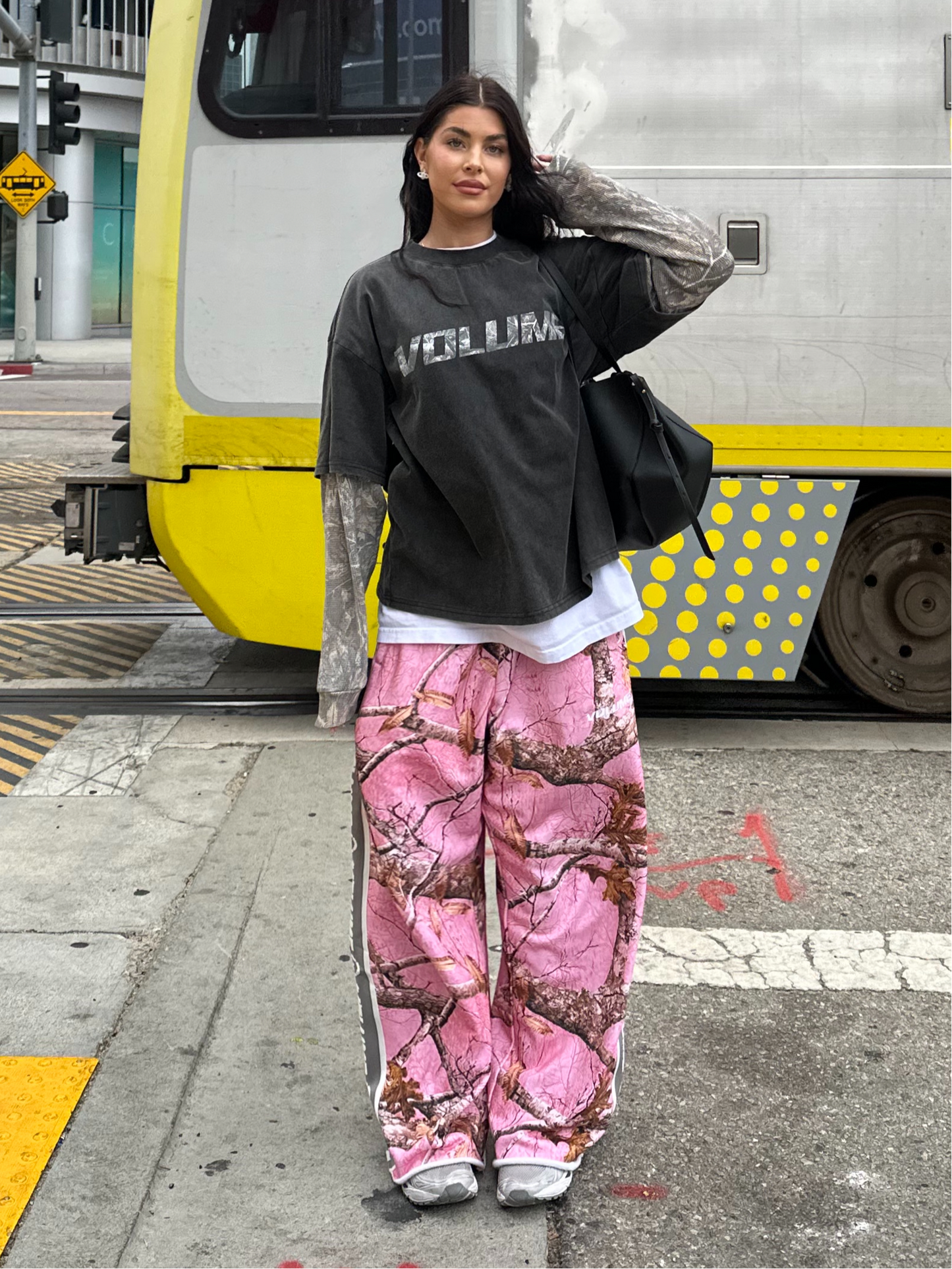 VINTAGE WASHED SWEATPANTS - PINK CAMO