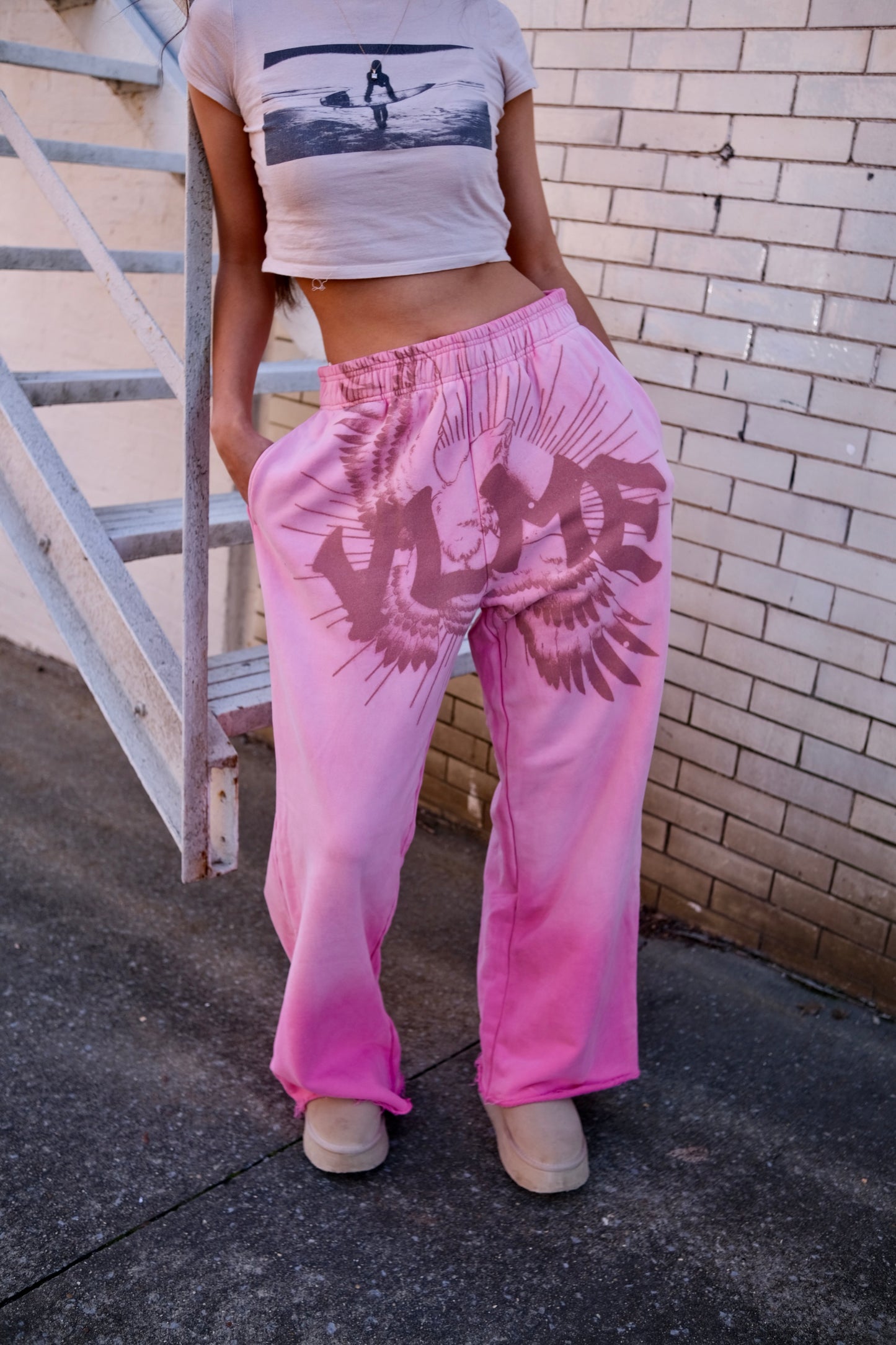 EAGLE RAY SWEATPANTS - PINK