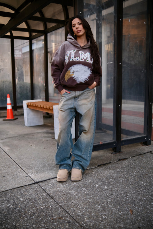 MASCOT HOODIE DARK MOCHA