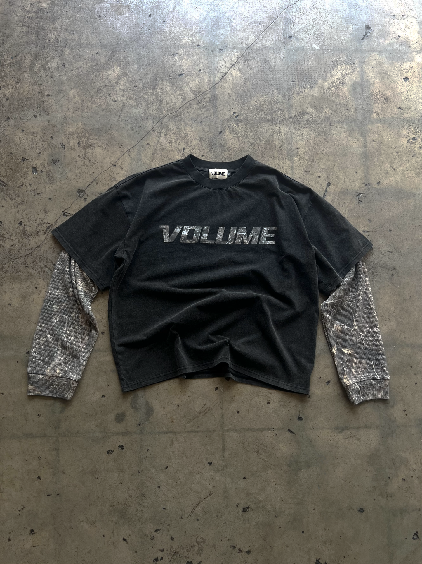 CAMO LS DOUBLE LAYER - WASHED BLACK