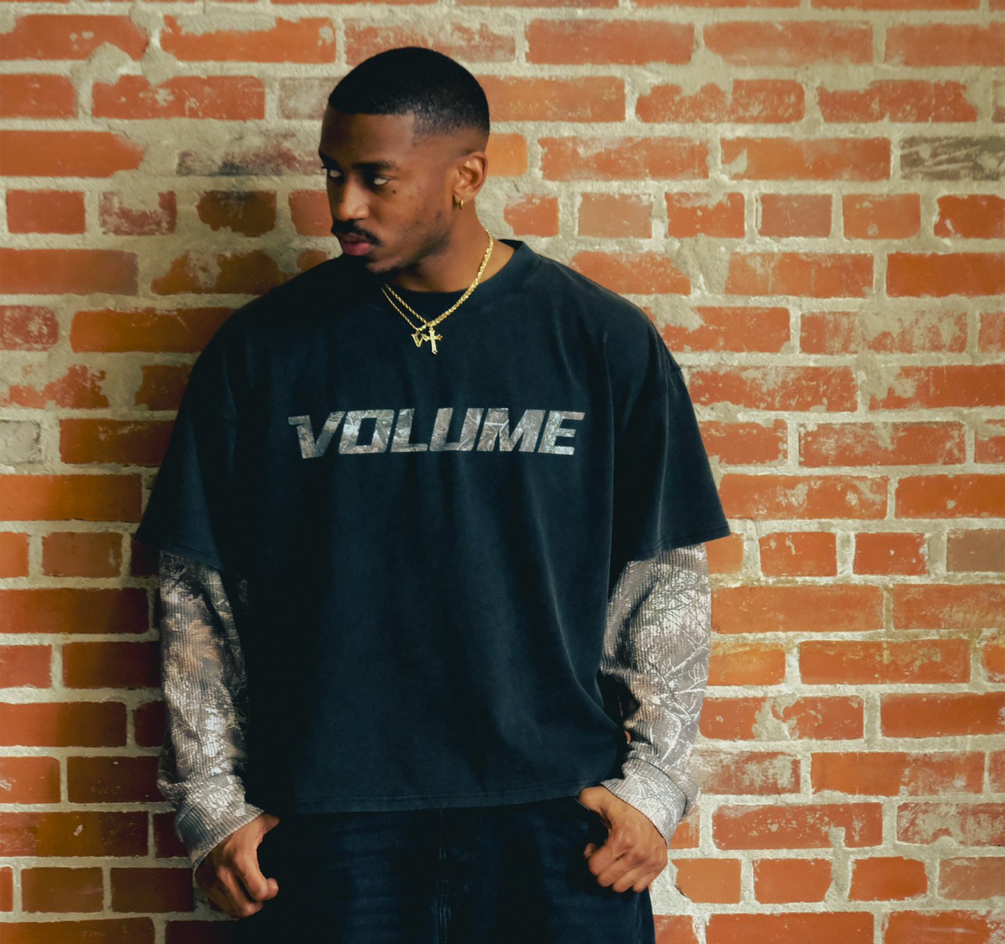 CAMO LS DOUBLE LAYER - WASHED BLACK