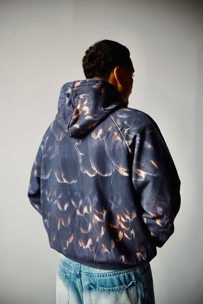 FEATHER ZIP UP HOODIE