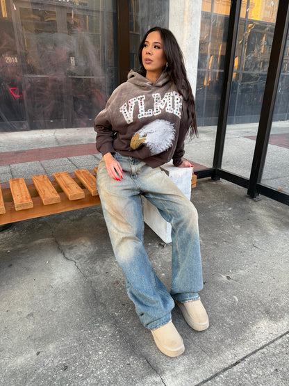 MASCOT HOODIE DARK MOCHA