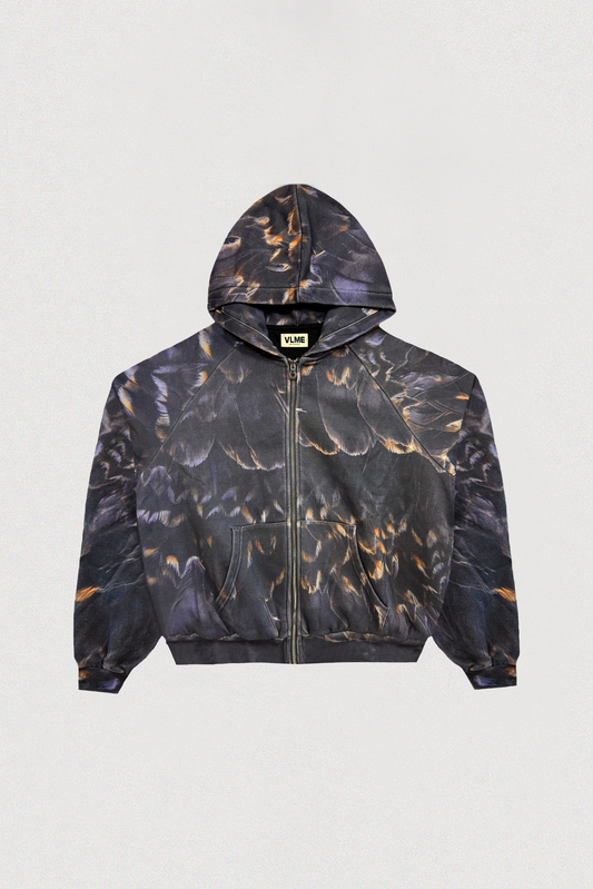 Birds Of A Feather Zip Hoodie - Multi Color