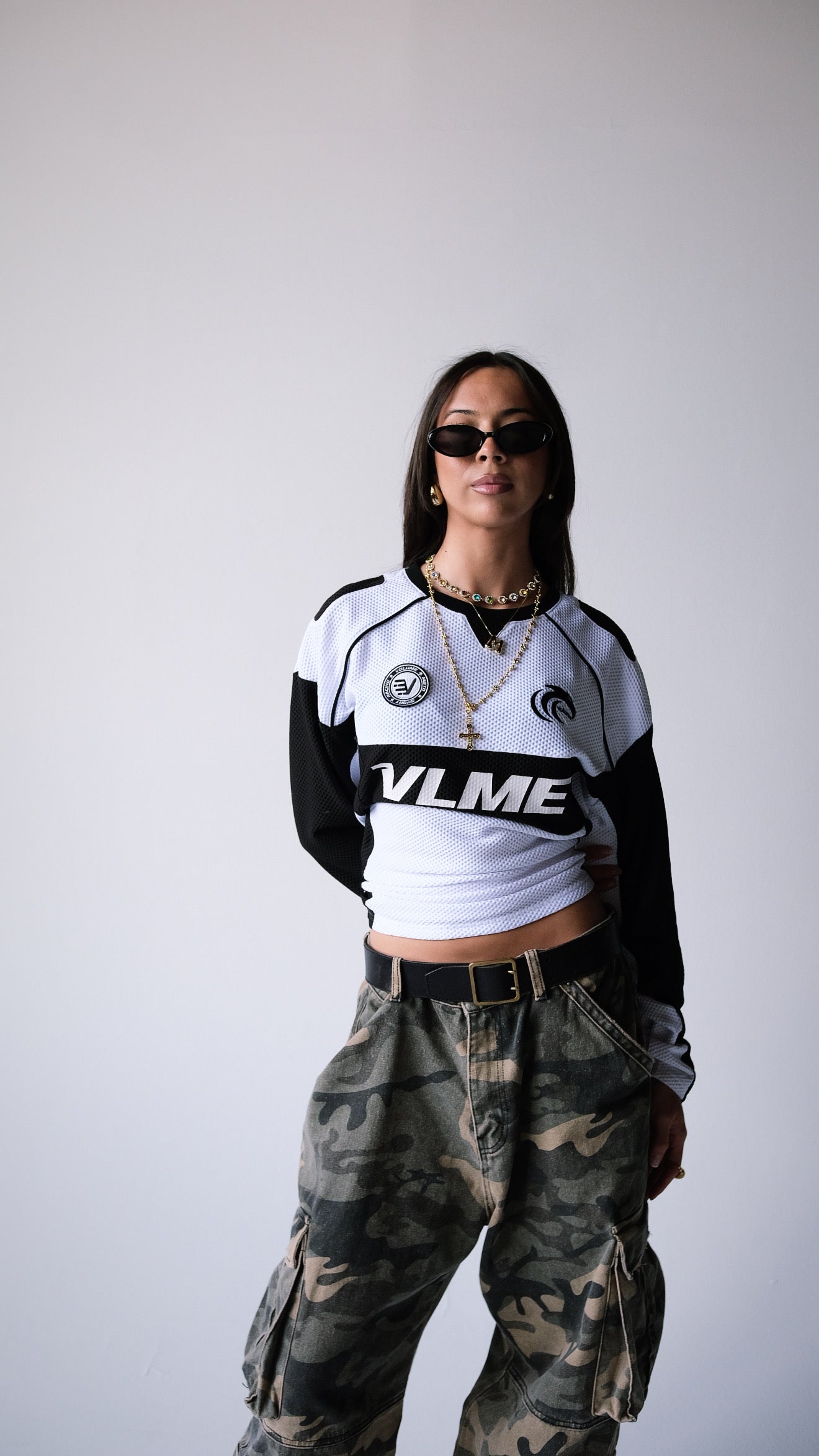 VLME MOTO LS JERSEY - BLACK/WHITE