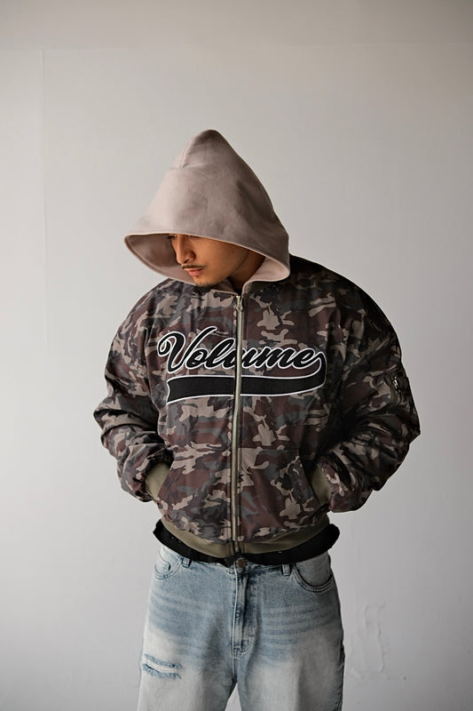 Utility Bomber w/ Removable Hood - Camo