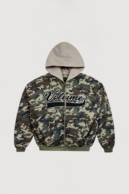 Utility Bomber w/ Removable Hood - Camo